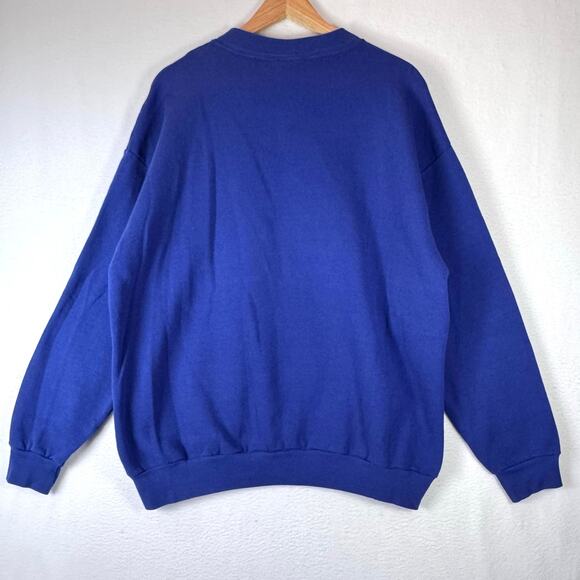 Vintage Lee Blue Nautical Sweatshirt Womens Cottagecore Grannycore Heritage Lace - Picture 2 of 5